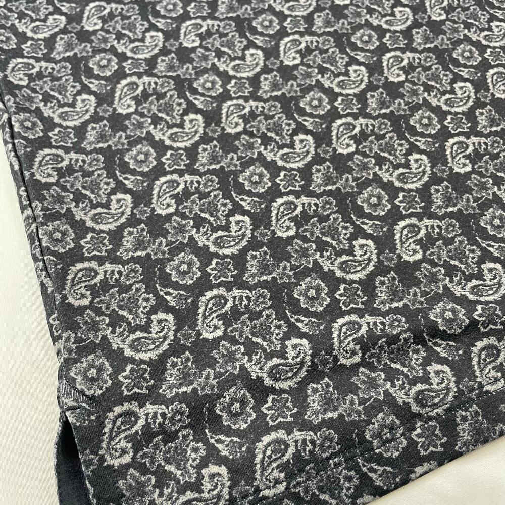 All In Motion Men's S Paisley Textured Performance Polo Shirt Black Grey Small - Picture 5 of 5